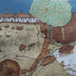 Artist Julie Massam - Image: Tree & Puddle (St Just)